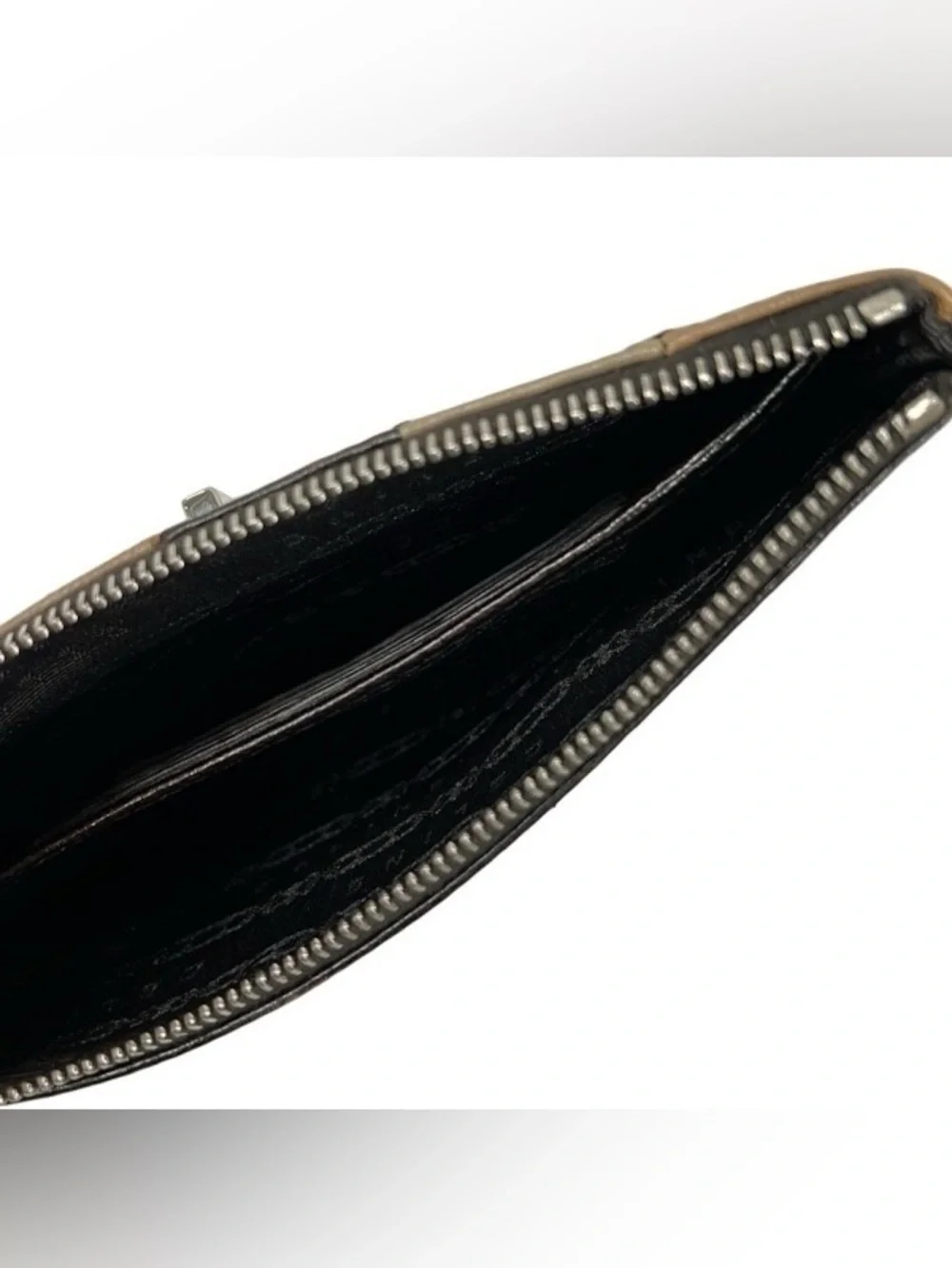 Vintage Céline Patchwork Leather Zip Pouch - Tricolor with Padlock